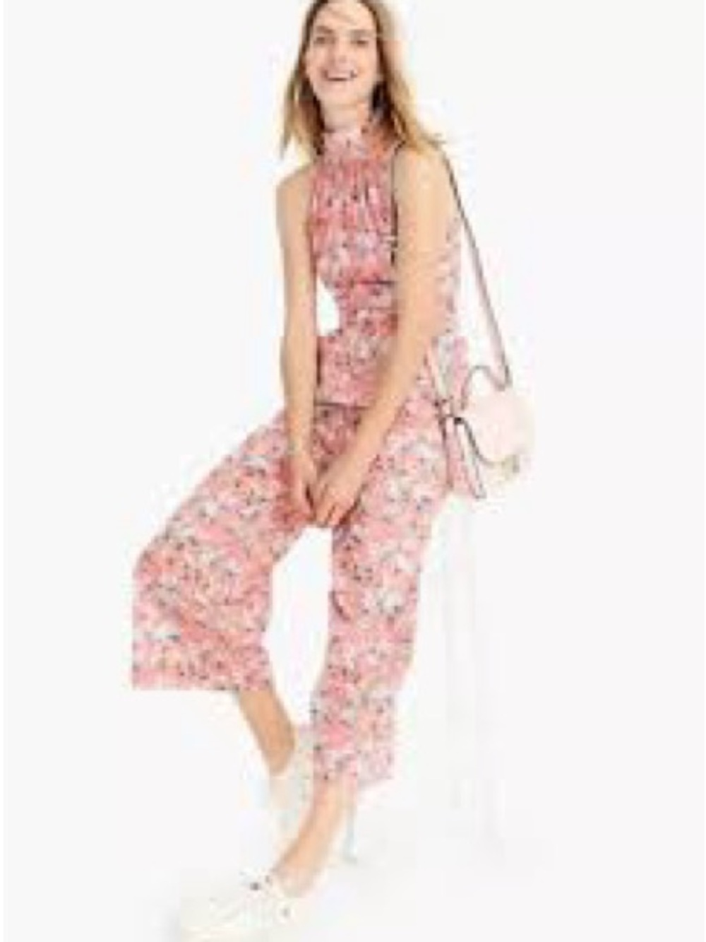 J Crew Liberty Josephine Floral high neck jumpsuit